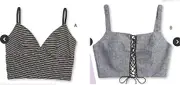 Simplicity 8549 Misses' Sewing Pattern Bra Tops, Size 6-8-10-12-14