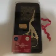 2006 Sewing & Embroidery Gift Set, Stork Scissors, Thimble, Needles & Tape