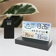 Weather Station with Barometer, Thermometer, Hygrometer, Alarm Clock, Weather Forecasting & Wireless Sensor for Indoor Outdoor