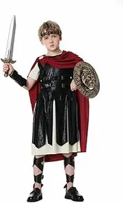 Costume Bay Kids Boys Hooded Cloak Robe Wizard Master Knight Tunic Long Robe Masquerade BallsMens Gladiator Costume Tunic Cape Ancient Roman Warrior