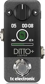 TC Electronic DITTO+ LOOPER Next Generation 60-Minute Multi-session Looper Pedal, Compatible with PC and Mac