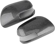 1 Pair Carbon Fiber Style Side Rear View Mirror Cover Trim Compatible For Scion XB Wagon 2007-2009 2010 2011 2012 2013 2014 2015 ABS