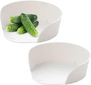 Prep Bowls,2 Pack Cutting Board Prep Bowls - Reusable Vegetable Plate, Kitchen Gadgets, Storage Containers for Home Restaurant Outdoor Camping