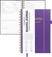 YIHANTLZ Reading Journal - Book Journal for Book Lovers & Readers, Review and Track Progress, Reading Log Gift, 8.5x5.5 (A5 Violet) - Hardcover