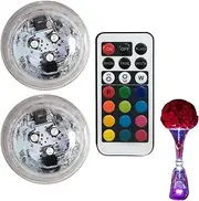 Générique Waterproof Small Submersible LED Tea Light, Battery Powered Colour Changing Lamp, Adorable Remote Control Lights, Ideal for Fish Bowls, Aquariums, Hot Tubs and Decorative Lighting