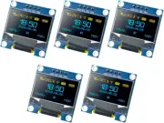 5 Pcs 0.96 Inch OLED I2C Display Module 128X64 Pixel Screen IIC Serial Mini Self