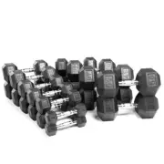 Hex Rubber Dumbell set 5Lb-50Lb *FREE SHIPPING*