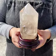 ALL 2.55LB Natural Smoky Quartz Obelisk Crystal Wand Point Healing G5262