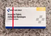 First Aid Only Knuckle Bandages, Individually Sterilized, 8/Box
