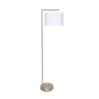 Sarantino 90 Degree Modern Arc Floor Lamp Rose Gold White Shade Reading Light