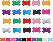 yiwoo 30 PCS Blank Dog Tags，Pet ID Tag Bone Shape, Aluminum Alloy for Dogs and Cats Pet ID Tag(38mm)