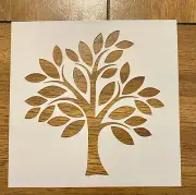 Tree With Leaves Reusable 10 MIL Laser Cut Mylar Stencil Painting Art Supplies