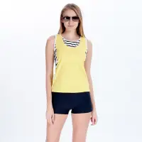 在飛比找PChome24h購物優惠-繽紛黃顯瘦二件式泳衣 1900306（大正泳裝）