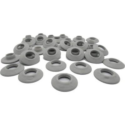 40 Grey Plastic Snap Eyelets 12mm, Self Sealed for Tarpaulin & Groundsheets