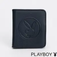 在飛比找ETMall東森購物網優惠-PLAYBOY- 短夾 Icon系列 - 藍色