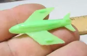 vintage plastic 1960s dime store vending machine toy Airplane Whistle toy, green