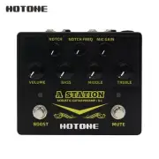 Hotone A Station Acoustic Preamp /DI Box Guitar & Microphone Guitar Effects Peda