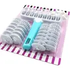37x Pastry Lattice Cutter Wheel Roller Fondant Ribbon Cutter with 4 Type Gears