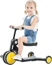 GoNeno 5 in 1 Convertible Kick Scooter for Kids, Foldable and Lightweight Kids Scooter, Transition to Balance Bike, Toddler Tricycle, Adjustable Kick Scooter, 2 & 3 Wheel Bike