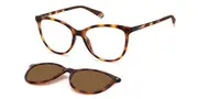 Polaroid PLD 6138/CS With Clip-On Polarized 086/SP Men's Glasses Tortoiseshell Size 53 - Private Health Rebate - Blue Light Block Available