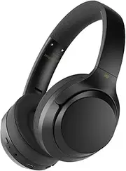 iKF T1 Pro Wireless Headphones Over Ear,Bluetooth 5.3,Built-in Mic,100H Playtime,Deep Bass,Multipoint Connection,Sound Isolation,Foldable Design,Clear Calls for Home,Work,Travel(Black)