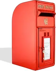 Assorted Collections ACL CR Post Box Secure Lockable Letterbox, Durable, Waterproof and Weatherproof Post Box for Home, 2 Keys Included (Red)