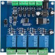 Lyaciomn Modbus RTU 4 Way Relay Module 7-24V Relay Module Switch RS485/TTL Input and Output with Anti Reverse Protection