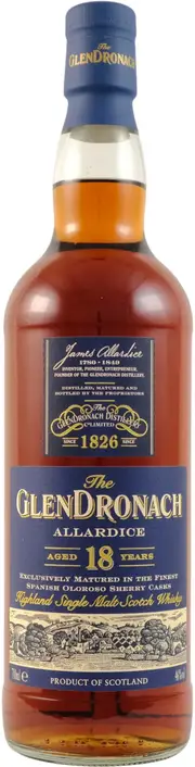 Glendronach 18 Year Old Allardice Oloroso Single Malt Scotch Whisky 700ml