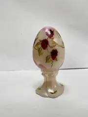 Fenton Glass Egg Handpainted-Floral 1325/3000