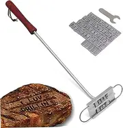 BBQ Branding Iron, Barbecue Branding Iron for Food Meat Steak Names Press Tool with 55 Changeable Letters