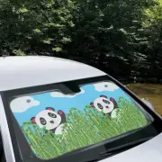 bamboo Panda bear sunshade, bamboo drawing, gift for new driver inte