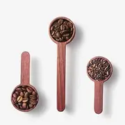 Tealpoons Measuring Spoon, Measuring Spoon Made of Walnut Wood Coffee, Multi-Purpose Kitchen Devices for Coffee Flour Teeglatt Milk Powder (Short Handle)