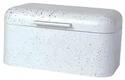 Metal Bread Storage Bin, Small, White Speckle