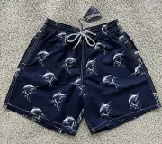NWT 100% Authentic Vilebrequin MOOREA Swim Trunks - NAVY BLUE - M - MEN -MEDIUM