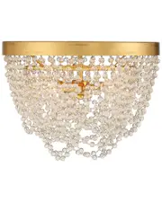 Crystorama Fiona 3 Light Antique Gold Ceiling Mount
