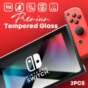 2 x Tempered Glass Screen Protector Film Guard For Nintendo Switch Lite OLED Oz