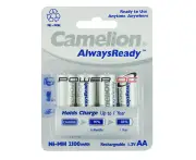 4pc Camelion Ni-MH AA 1.2V Battery 2100mAh Rechargeable HR6 Mignon Batteries