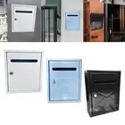 Outside Wall Mount Mailbox with Key Lock Weatherproof with Slot for Rural or