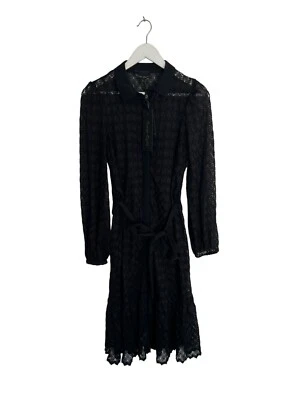 Phase Eight Leila Lace Dress Black Midi Belted Designer NWT RRP £139 Size 10