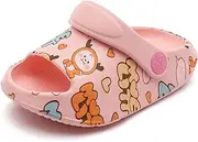 [LONSOEN] Kids Summer Clogs Boys Girls Slide Sandals Adjustable Toddler Indoor Outdoor Slippers Children Beach Pool Shoes