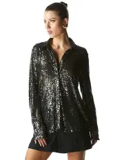 [Fate & Becker] Impression Sequin Shirt in Two Tone