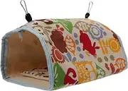 TOYANDONA Bird Hanging Hammock Shelter for Parrots Birds Cozy Sleeping Bed for Canaries Parakeets and Larks Comfortable Nest for Cage Use Floral Design