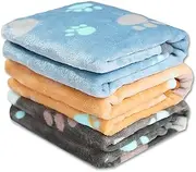 Yizhi Miaow 1 Pack 3 Colors Small Blanket Soft Warm Fleece Throw Blanket Pet Kitten Blanket Fleece Puppy Blanket Cushion Ultra Light Comfortable Soft Warm Sleep Mat Paw