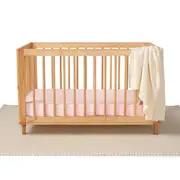 Fitted Cot Sheet - Baby Pink