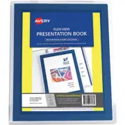 Avery Presentation Display Book Flexi View 24 Pockets Holds 48 Sheets A4 Blue