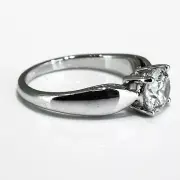 1 CT Diamond Engagement Ring Round Cut D-F/SI1 14K White Gold Size Selectable