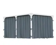 CANOPIA - Curtain Set for Milano 3x4/Martinique 3.6x5 Gazebo. Curtains Only.