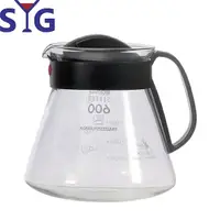 在飛比找momo購物網優惠-【SYG 台玻】耐熱花茶咖啡壺600cc(黑握把)