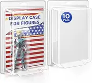 Display Case for Figures, 10 Packs Blister Clamshells Compatible with Marvel Legends, Gi-Joe, Masters of The Universe Motu, Star Wars (Fits 3.75" Carded Figures)