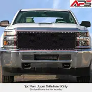 Fits 2015-2019 Chevy Silverado 2500/3500 Main Stainless Black Mesh Rivet Grille
